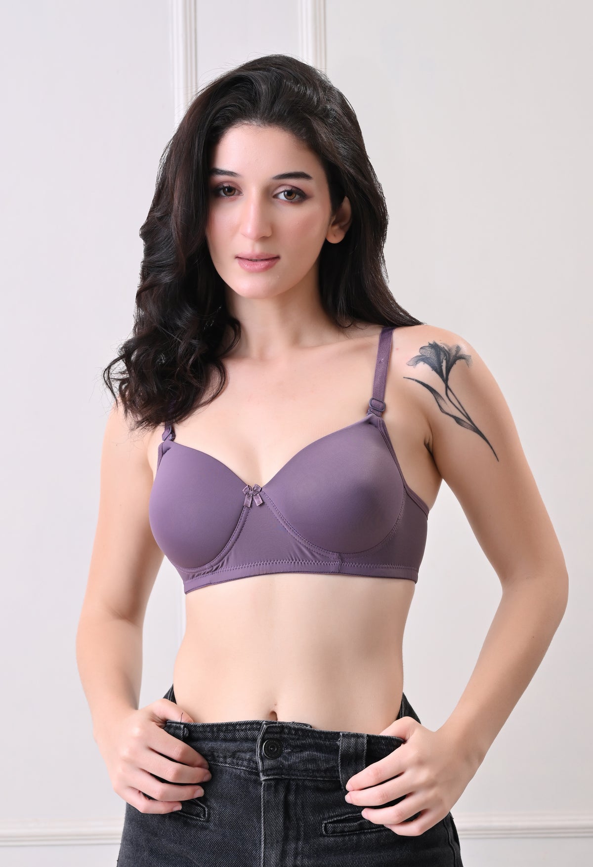 Mould Pad Bra - Purple