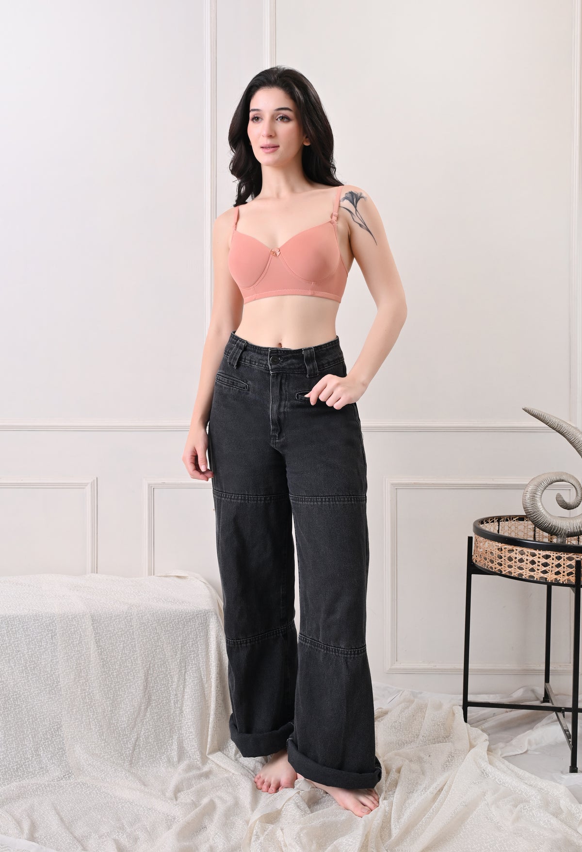 Mould Pad Bra - Peach