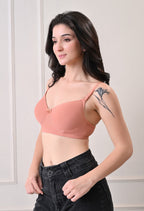 Mould Pad Bra - Peach