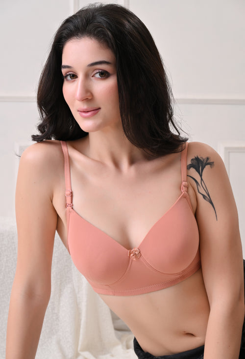 Mould Pad Bra - Peach